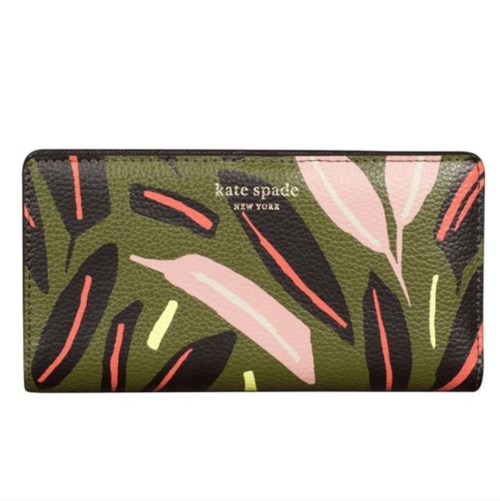 Kate Spade‎ Large Eva Modern Feather Slim Bifold Wallet